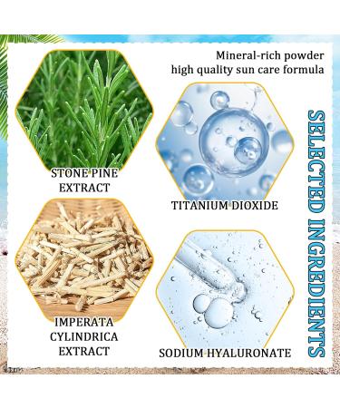 Mineral Face Sunscreen Setting Powder | SPF 50+ Waterproof Oil Control - Lightweight Brush-On Sunscreen for All Skin Types - Buy Online on GoSupps.com