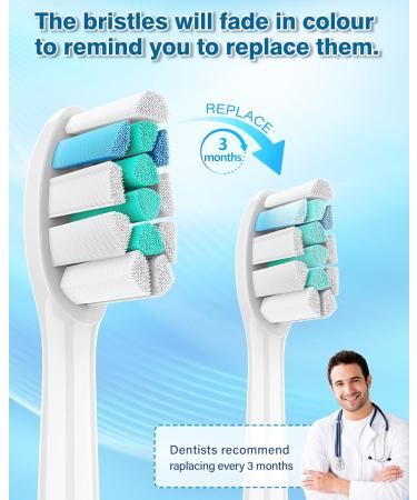8 Pack Toothbrush Replacement Heads Compatible with Philips Sonicare | For 4100 5100 6100 HX9023 G2 | Copper-Free Electric Brush Head - Buy Online on GoSupps.com