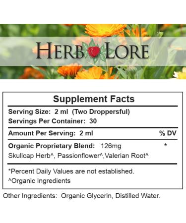 Herb Lore Organic Goodnight Tincture - Liquid Sleep Aid Drops with Valerian Root & Passion Flower Extract for Adults & Kids - Melatonin Free Herbal Sleep Supplement, 2 fl oz 2 Fl Oz (Pack of 1) - Buy Online on GoSupps.com