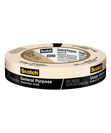 Scotch General Purpose Masking Tape  Tan  Tape for Labeling  Bundling and General Use  Multi-Surface Adhesive Tape  0.94 Inches x 60 Yards  1 Roll General Purpose 0.94 Width - Buy Online on GoSupps.com