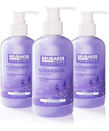 BRUBAKER BRUBAKER Cosmetics Liquid Soap for Hygienically Clean Hands - Extra Gentle and Moisturising Formula - 3 x 240 ml