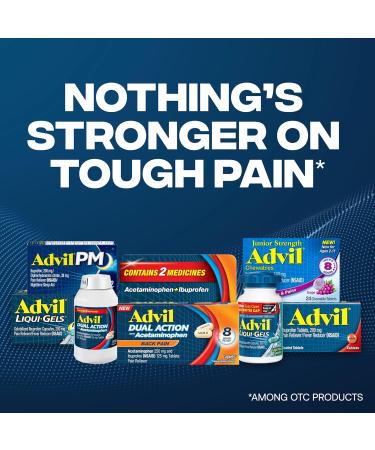 Advil Dual Action Back Pain Caplets - 250mg Ibuprofen & 500mg Acetaminophen for 8 Hours Relief - 72 Count - International Shipping Available - Buy Online on GoSupps.com