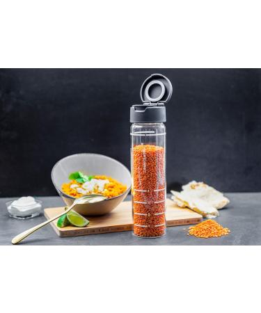 Lurch Germany Glass Rice Washer & Portioner | Washes Grains Beans Quinoa Peas and Lentils - Made of Borosilicate Glass - Buy Online on GoSupps.com