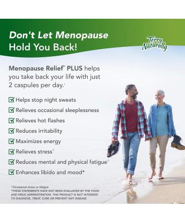 Terry Naturally Menopause Relief Plus | Rhodiola & Black Cohosh Complex | Vegan Capsules | Hot Flash & Night Sweat Relief | Energy & Mood Support | Non-GMO & Gluten-Free | 60 Servings - Buy Online on GoSupps.com
