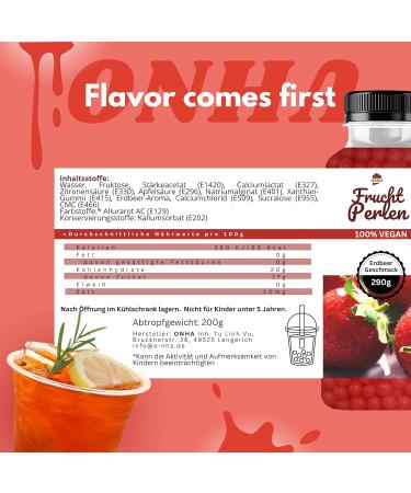 Onha Bubble Tea Pearl Set - 3 Flavors of Popping Boba - Vegan & Gluten-Free - Strawberry Maracuya Blueberry - 270g Each - International Shipping Available - Buy Online on GoSupps.com
