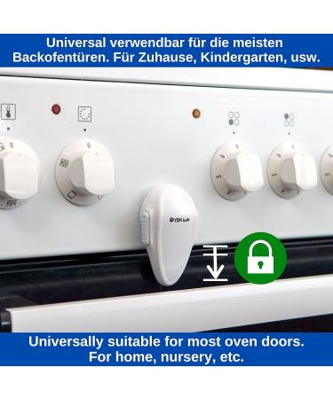 Oboo White Child Lock for Oven & Stove - Heat-Resistant Residue-Free Easy Install - 1 Piece Baby Safety Lock - Buy Online on GoSupps.com