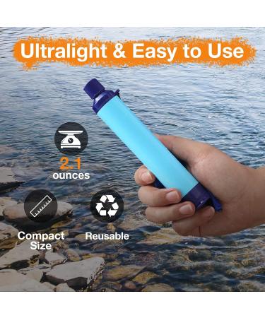 SimPure Water Filter Straw 4 Pack - 0.1 Micron Ultralight Purifier for Camping, Hiking, Emergency - Outdoor Survival Gear for Life - Buy Online on GoSupps.com