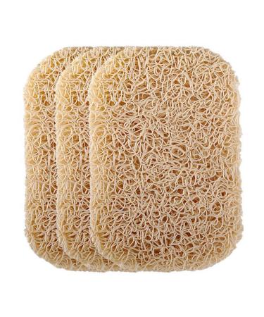 kurriuwu Soap Mat Soap Bar Protector 3 Pcs Soap Drain Pad Non-Slip Self Draining Quick-Drying Multi-Hole Wired Soap Bars Holder Beige