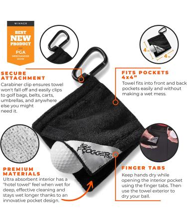 Frogger Amphibian Golf Towel with Dry/Wet Technology | Superior Quality Small Golf Ball Towel for Men and Women | D-Clip Attachment | Best Golf Accessories - Buy Online on GoSupps.com