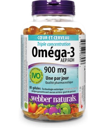 Webber Naturals Omega-3 900 mg Triple Strength & Vitamin D3 2500 IU Extra Strength 180 Softgels For Healthy Bones Teeth and Helps Prevent Vitamin D Deficiency 80 Omega + Vitamin D3 2500 IU - Buy Online on GoSupps.com