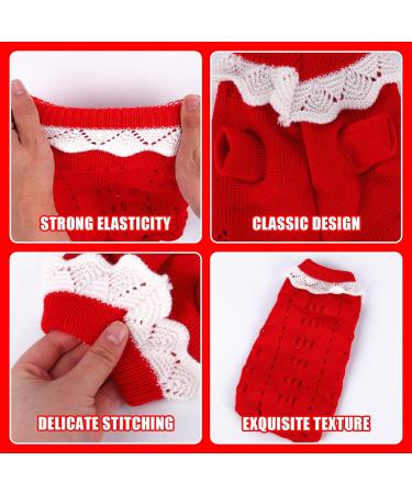 Small Dog Jumper Warm Puppy Knitted Pullover Sweaters Winter Dog Cat Jumper Knitwear Sweater Apparel Small Pet Coat Costume Dog Clothes Comfortable Knitted Sweater for Small Dog Cat (Size 14 Red) Size 14 Red - Buy Online on GoSupps.com