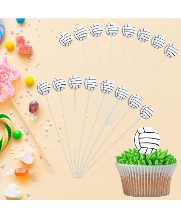 20Pcs Volleyball Cupcake Toppers Resin Assembled Sport Theme Volleyball Cupcake Picks Volleyball Theme Baby Shower Kids Birthday Party Cake Decorations Supplies - Buy Online on GoSupps.com