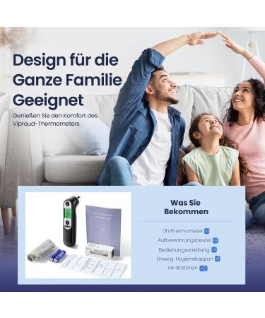 Buy Ear Thermometer for Baby & Adults - Digital Infrared Fever Thermometer with 21 Disposable Caps & Color-Coded Display - Buy Online on GoSupps.com