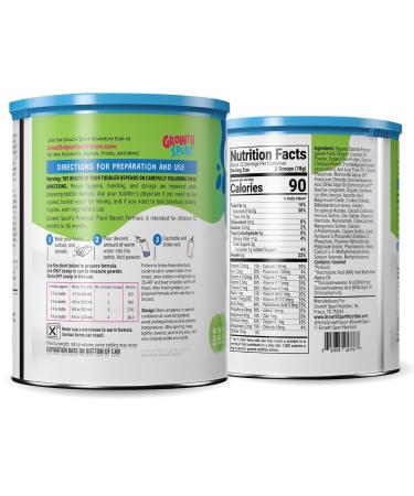 GROWTH SPURT Plant Based Toddler Formula Complete Nutrition Powder 12 - 36 Months - 14.1 Oz  - Buy Online on GoSupps.com