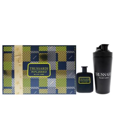 Trussardi Riflesso Blue Vibe 3.4 oz EDT Spray Sport Bottle Men 2 Pc Gift Set