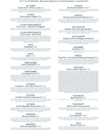 Avent-Garde Calendar - 24 Days of French Beauty: Face, Body, Hair & Makeup - Value 390 - Buy Online on GoSupps.com