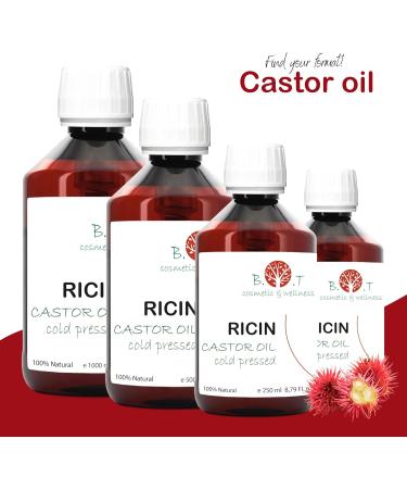Pure Castor Oil Hair Growth Serum EyeLashes Grow Dry Hair Repair Oil Beard Growth Oil Scalp Oil Nail Health Organic Natural Cold Pressed Ricin Oil 250 ml - Buy Online on GoSupps.com