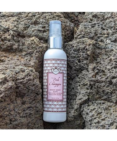 Jaqua Pink Champagne Hydrating Body Mist with Organic Aloe & Willow Bark Pink Champagne 4 Fl Oz (Pack of 1) - Buy Online on GoSupps.com