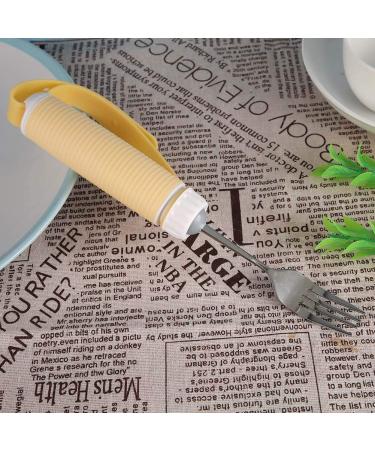 Stainless Steel Flexible Dining Fork for Disabled | Removable Rotatable Utensil for Arthritis | 24.5 cm Silicone Dishes - Buy Online on GoSupps.com