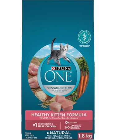 Purina ONE Dry Cat Food Indoor Advantage + Healthy Kitten Food | 1.8 kg Each - Buy Online on GoSupps.com