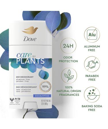 Dove Care by Plants Eucalyptus Deodorant Stick - 2.6 oz (Pack of 3) | Underarm Skin Care, 24-Hour Protection, Aluminum-Free - Buy Online on GoSupps.com