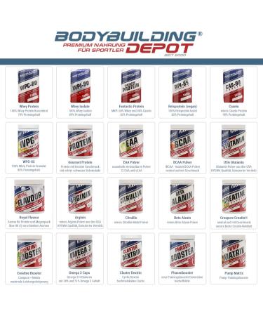 Bodybuilding Depot Pump Matrix 500G - Caffeine-Free Pre Workout Booster | High-Dose Amino Acids for Maximum Pump | Vegan Formula - Buy Online on GoSupps.com