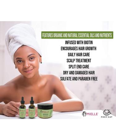 Mielle Organics Rosemary Mint Growth Oil 2 oz (Pack of 2) + Strengthening Hair Masque 12 oz - Sulfate & Paraben Free | Haircare & Scalp Treatment - Buy Online on GoSupps.com