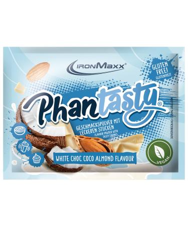IRONMAXX FATASASTY THARE PUPTION - White Choc - Coco Almond 15g sample |With real walnuts |Vegan lactose -free and gluten -free White Choc - Coco Almond 15.00 g (1 Pack)
