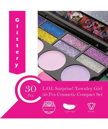 L.O.L Surprise! Townley Girl 30-Piece Cosmetic Compact Set | Safe, Non-Toxic Makeup Kit for Girls with Lip Glosses, Eye Shadow, Blushes, and Brushes - Buy Online on GoSupps.com
