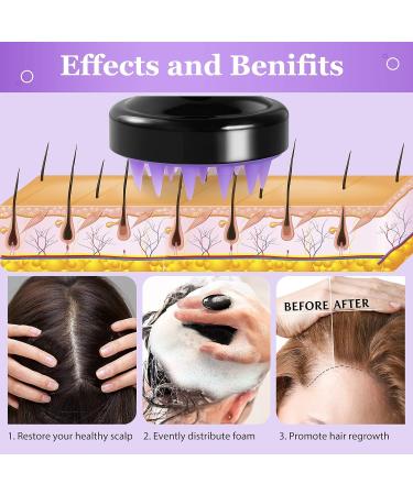 CozyCom Scalp Scrubber Massager with Silicone Bristles - Purple & Black - Buy Online on GoSupps.com
