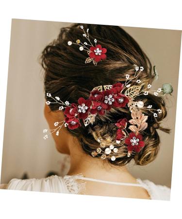 DOITOOL 2 Set Bridal Headwear Wedding Hair Clips Bridal Hair Combs Rhinestone Bobby Pins Tiara Blue Hair Accessories Bridal Headpiece Hair Clips for Wedding Party Side Combs Miss - Buy Online on GoSupps.com