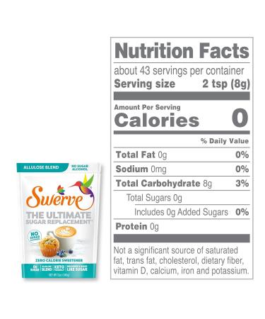Swerve Zero Calorie Allulose Blend Granular - 12 Oz. - Buy Online on GoSupps.com