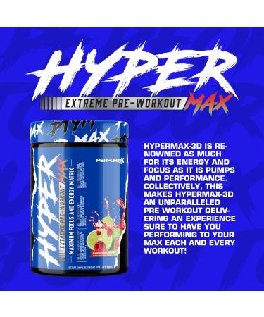 HyperMax 3D Extreme Pre-Workout | High Stim Energy & Muscle Pumps | Enhance Performance & Focus | Hawaiian Papaya Pineapple - Buy Online on GoSupps.com