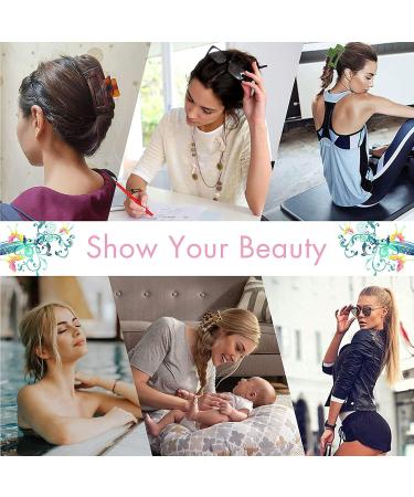 5 Pcs Hair Claw Clips-Nonslip Large Claw Clip Strong Hold Hair Clips Suitable for Women Fashion Hair Styling Accessories Multicolor - Buy Online on GoSupps.com