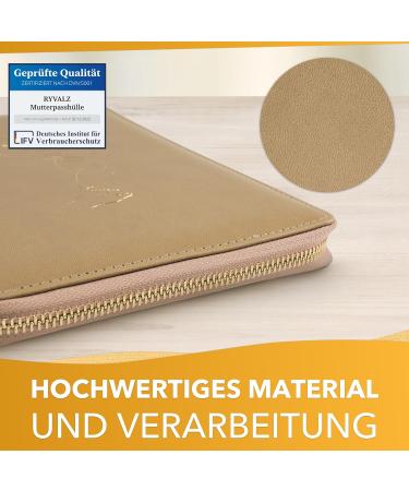 Ryvalz Elegant Mother's Passport with Digital Pregnancy Diary | Stylish Protective Cover & Zipper Compartment - Caffe Latte - Buy Online on GoSupps.com