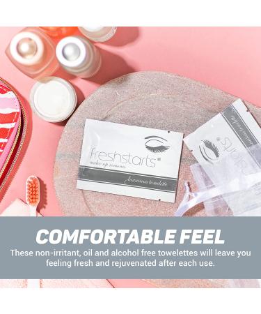 Freshstarts Individually Wrapped Makeup Remover Pads - Travel Essentials for Women, 100 Pack - Buy Online on GoSupps.com