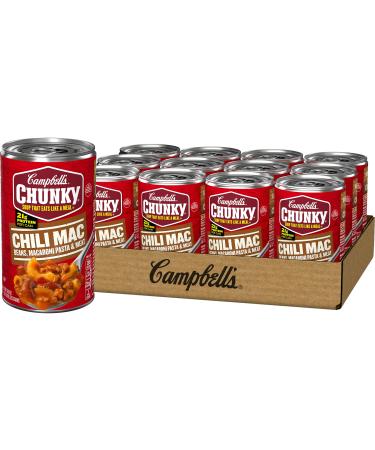 Campbell's Chunky Soup, Chili Mac, 18.8 Ounce Can (Case Of 12) Chili Mac 1.17 Pound (Pack of 12)