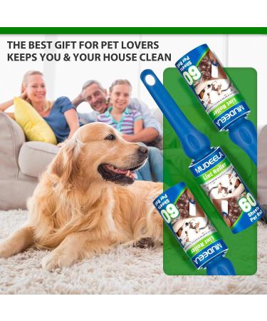Buy Mudela Extra Sticky Lint Roll for Animal Hair - 6 Replacement Rolls for Effective Cat & Dog Hair Removal | Lint Roller for Clothing Sofa Bed & Carpet - Buy Online on GoSupps.com
