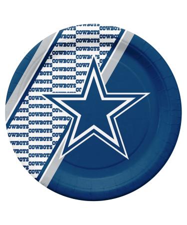 Duck House Sports NFL Dallas Cowboys Disposable Paper Plates, Pack of 20