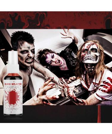 Professional Fake Blood Spray | 2.2oz Blood Splatter Makeup for Halloween Costumes & Zombie SFX - Buy Online on GoSupps.com