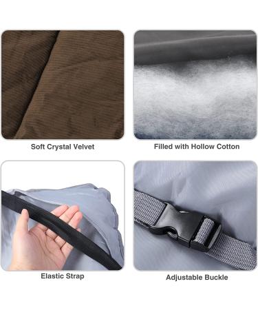 CAMPMOON XL Camping Cot Pads Mattress for Adults - Thicker Cotton Sleeping Pad, Waterproof Bottom - 75x28 inches, Navy Blue/Gray Brown - Buy Online on GoSupps.com