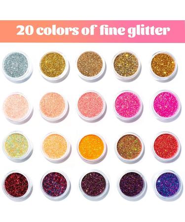 35g Fine Glitter Set - Gold, Silver, Holographic Colors for Makeup, Nails, Arts & Crafts - Buy Online on GoSupps.com