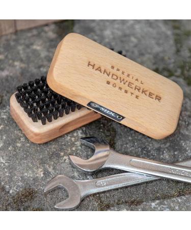 SIDCO Craftsman Wild Boar Bristle Nail Brush - Hand Washing Brush - Dark - 1 Piece - Ideal for Professional Cleaning - Buy Online on GoSupps.com