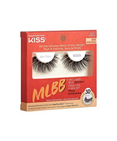 KISS My Lash But Bolder 3D Volume False Eyelashes - Slim Thicc Faux Mink Vegan Natural-Looking & Comfortable - Fluffy 1 Pair | International Shipping Available - Buy Online on GoSupps.com