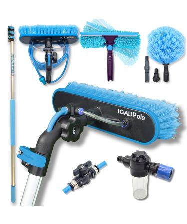 IGADPole 12ft(3.6m) Washing Kit: Water-fed Brush Cobweb Duster and 10 (25cm) Squeegee and Soap Dispenser Window Cleaning Pole Water Fed Telescopic Brush Window Cleaner Equipment 3.6m (12ft) Pole - Buy Online on GoSupps.com