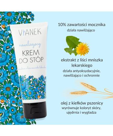 Vianek Moisturizing Foot Cream - Hydrating Relief for Dry Feet | International Shipping Available - Buy Online on GoSupps.com