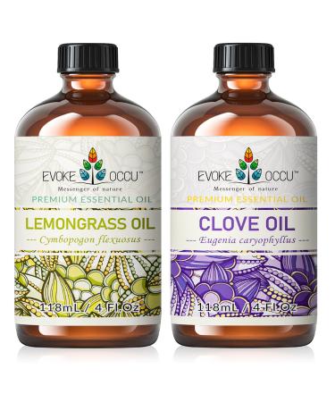 EVOKE OCCU Lemongrass Essential Oil and Clove Essential Oil - 4 Fl Oz