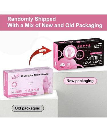Pink Disposable Gloves - 3-Mil Medical Exam Latex-Free Powder-Free Cleaning & Esthetician Gloves | 100-ct Small Box - Buy Online on GoSupps.com