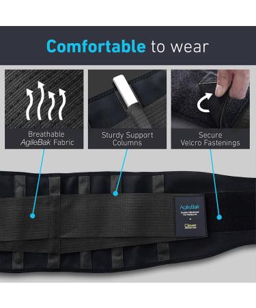 Clever Yellow Back Support Belt - Therapeutic Back Brace for Men and Women - Small (Waist Size 19-24) - Black - Buy Online on GoSupps.com