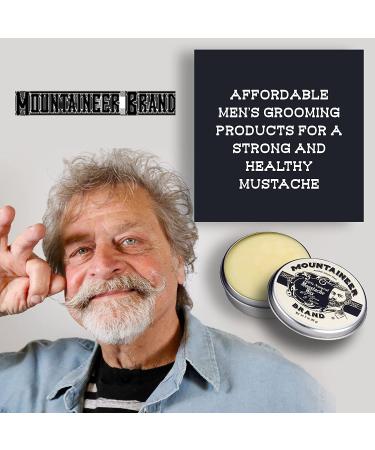 Mountaineer Brand Mustache Wax 2oz - 100% Natural Beeswax & Plant Based Oils for Long-Lasting Extra Firm Hold | Grooming Beard and Moustache | Smooth Conditioning Balm with Citrus & Spice Scent - Buy Online on GoSupps.com